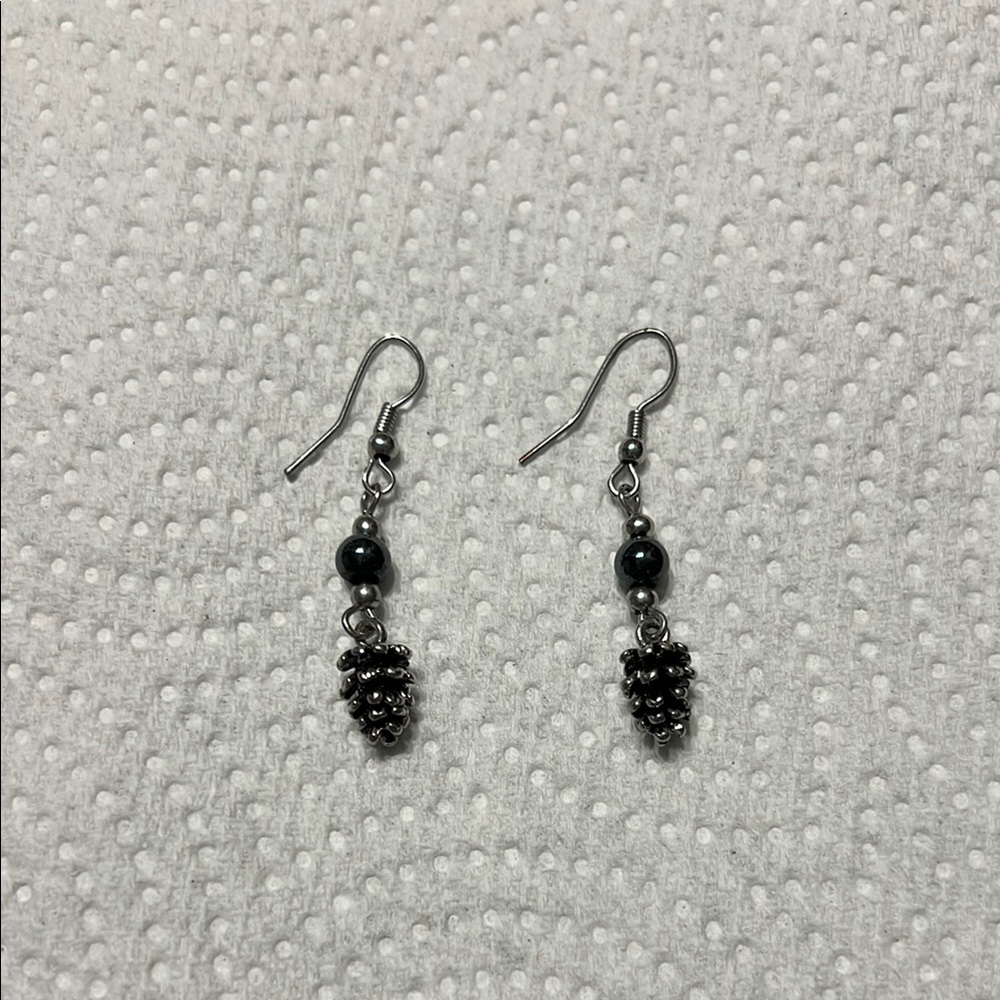 Elegant Black Beaded Earrings